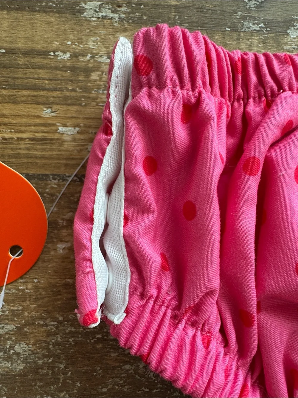 NWT Wonder Nation Baby Girls Pink Polka Dot Swim Diaper Cover Size 3-6M